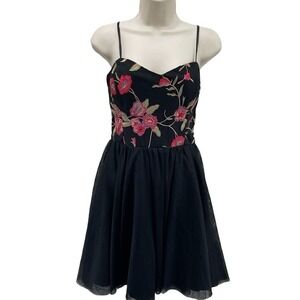 Social Couture Formal Prom Dress Juniors XL Black Whimsigoth Fairy Tulle Skirt